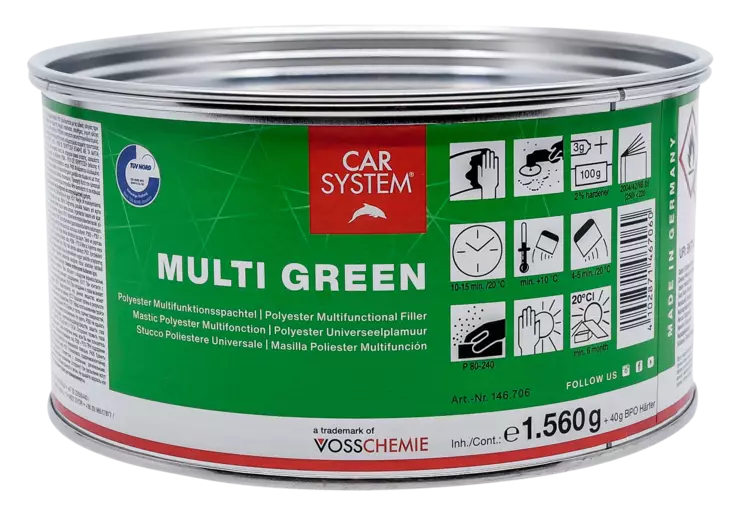 MULTI GREEN H19 täyttö-/ hienokitti 2,52 kg + BPO kov. -Dualmatic - Monitoimikitit ajoneuvoille - 10571 - 1