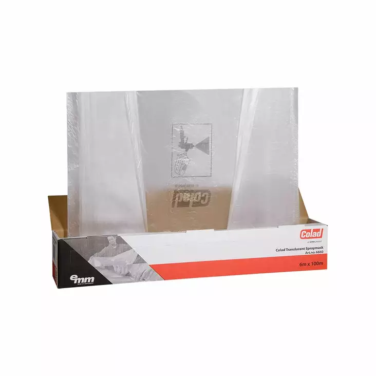 Läpinäkyvä, valkeahko suojakalvo 6 x 100 m - Perinteiset maalia sitovat kalvot - 6831 - 1