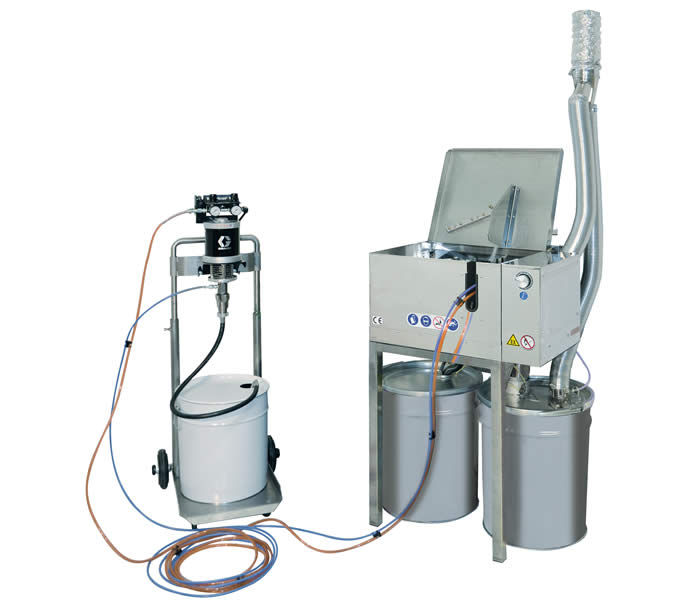 SR-800 Painesyöttökahvojen sisä- ja ulkopuoliseen pesuun letkuineen - Painesyöttökahvojen pesurit maalaamoon - 11904 - 1