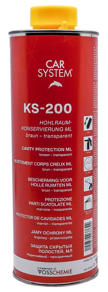 Kotelosuoja-aine 1l, vaalea läpikuultava - KS-200 - Kotelosuoja-aineet ajoneuvoihin - 345 - 1