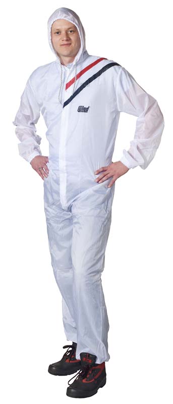 Ajoneuvomaalarin valkoinen nylonhaalari - Automaalarin haalarit ja takit - 29596 - 1