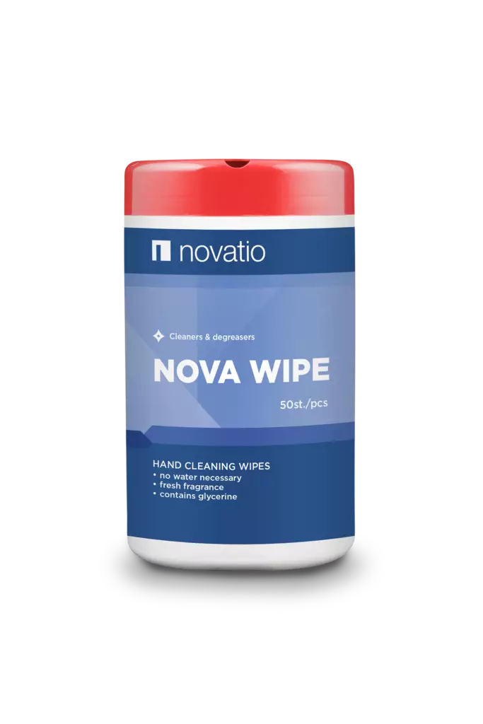 Kosteat puhdistusliinat 50 kpl - Nova Wipe - Erikoispuhdistuaineet autokorjaamoon - 15906 - 1