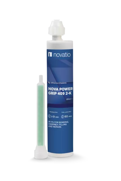 2K PU Pelti -ja muoviliima - Nova Power Grip 250 ml - Autokorjaamon liima-ja tiivistyaineet - 29568 - 2