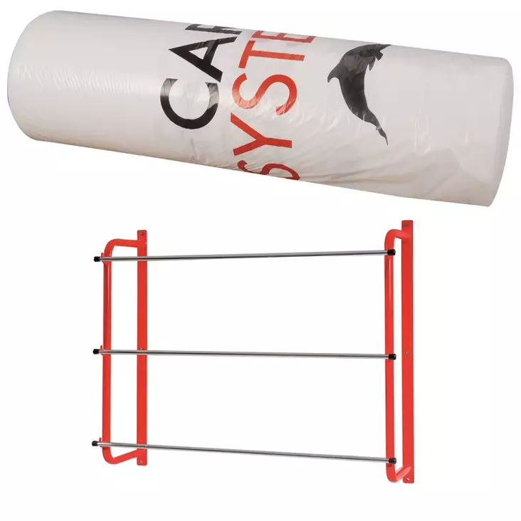 Seinäteline ohjaamon suojaustuotteille - Kalvotelineet automaalaamoon - 588 - 1