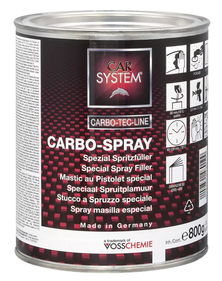 Carbo Ruiskukitti 820 g + MEKP kov. - Carbo Spray - Hiilikuitukitti - 11739 - 1