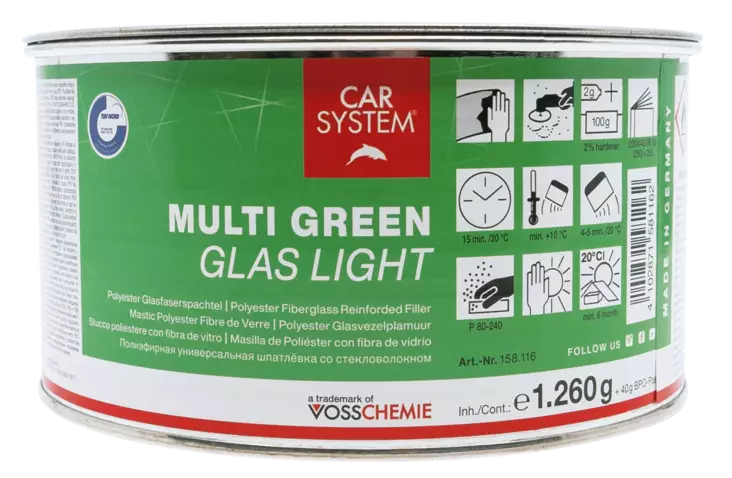 Multi Green Glas Light täyttökitti - Lasikuitukitit ajoneuvoille - 29429 - 1